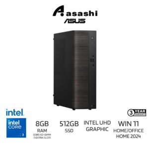 c5de2da2019bf944124b74d3d88fb614.jpeg Asus ExpertCenter V501SV-03100U003WS Consumer Desktop (Intel Core 3 100U/8GB DDR5 SO-DIMM(1 Extra Slot)/512GB SSD/Intel UHD Graphic/Office Home 2024/Win11Home/USB KB & Mouse/3yr Onsite)