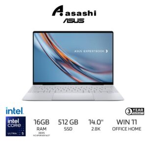 e4aee3afe2a108f33f019523e1071c99.jpeg Asus ExpertBook B9 B9406CAA-TG5151WS Commercial Notebook (Intel Core Ultra 5 325/16GB DDR5-OB(No Slot)/512B SSD/14" 2.8k Touch/Intel Iris Xe Graphic/Office Home/Win11/3HomeYOSS/Sleeve/White)
