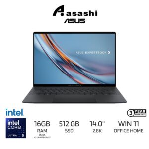 f5c412ef50adf5b946c9da54cfa474a8.jpeg Asus ExpertBook B9 B9406CAA-TG5150WS Commercial Notebook (Intel Core Ultra 5 325/16GB DDR5-OB(No Slot)/512B SSD/14" 2.8k Touch/Intel Iris Xe Graphic/Office Home/Win11/3HomeYOSS/Sleeve/Black)