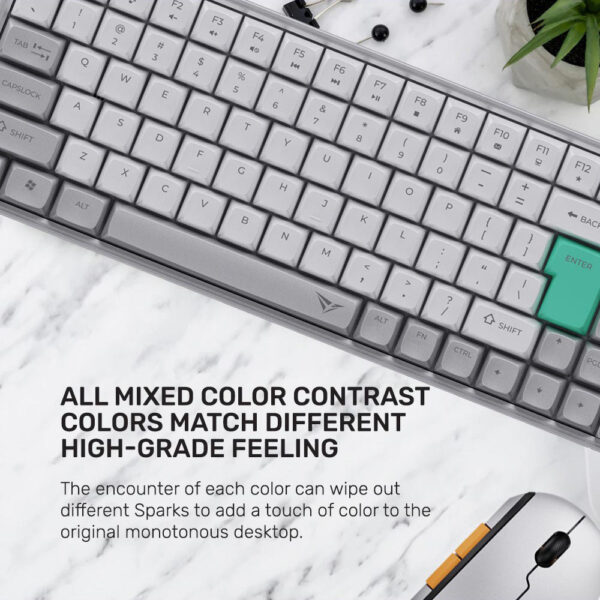 Alcatroz Tetriz Air 300C Multi-Device Rechargeable Keyboard Mouse Combo