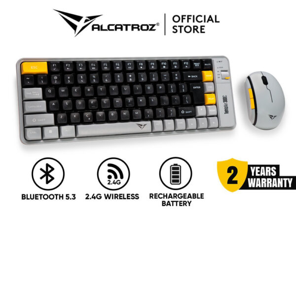 Alcatroz Tetriz Air 300C Multi-Device Rechargeable Keyboard Mouse Combo