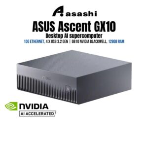 167a0048075ec47f7553aa4a2dbd20e5.jpeg ASUS Ascent GX10 - Desktop AI supercomputer | GB10 Nvidia Blackwell, 128GB RAM, 10G Ethernet, 4 x USB 3.2 Gen |1 petaFLOP, Ubuntu Linux DGX SPARK