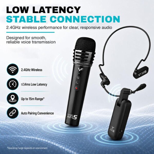 Vinnfier Tango Air 5 2 in 1 Dual Wireless Microphone System