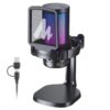 Maono DGM20 USB Microphone RGB Gaming USB Condenser Mic Noise Cancel RGB Light One key mute3.5mmj jack for PC Recording