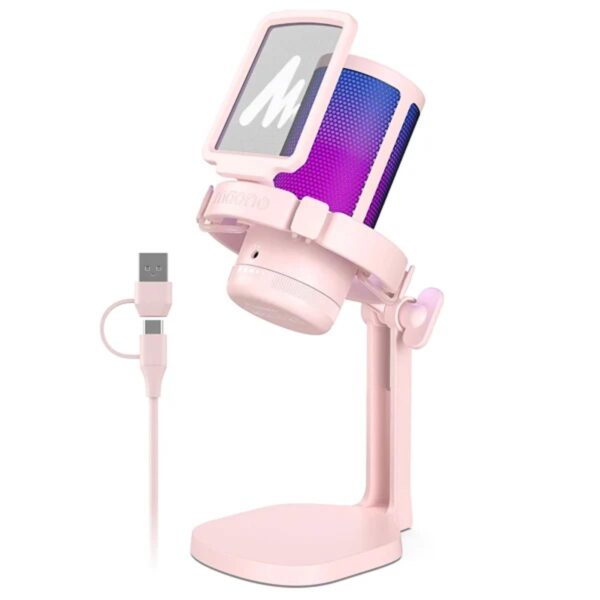 Maono DGM20 USB Microphone RGB Gaming USB Condenser Mic Noise Cancel RGB Light One key mute3.5mmj jack for PC Recording