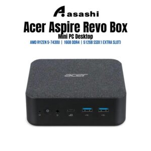 84a3e317d532ffbb4be47020e5048bab.jpeg Acer Aspire Revo Box RB102-BARR-57430W11 Mini PC Desktop (AMD Ryzen 5-7430U/16GB DDR4/512GB SSD(1 Extra Slot)/Intel UHD Graphics /Wifi+BT/Office Home 2024+M365/Win11Home/3years)