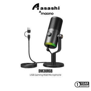 94e8438a80dd7702993ed9a9f3f46fef.jpeg MAONO DM30RGB / DGM30RGB USB GAMING MICROPHONE WITH CONTROLLABLE RGB LIGHTING, CARDIOID PATTERN AND MAONO LINK