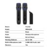 Vinnfier WB303 UB dual UHF Wireless Microphone
