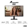 AOC 25B40HM 24.5" 100Hz 1ms VA Monitor (HDMI x1, VGA x1)