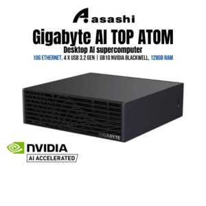 c74a2244c9a25a91bbd786fac5ed4b48.jpeg Gigabyte AI TOP ATOM - Desktop AI supercomputer | GB10 Nvidia Blackwell, 128GB RAM, 10G Ethernet, 4 x USB 3.2 Gen |1 petaFLOP, Ubuntu Linux DGX SPARK
