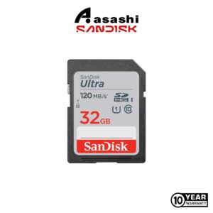 Sandisk Ultra 32GB / 64GB / 128GB / 256GB SDHC/XC Card (Up to 120MB/s Read Speed)