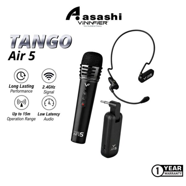 Vinnfier Tango Air 5 2 in 1 Dual Wireless Microphone System