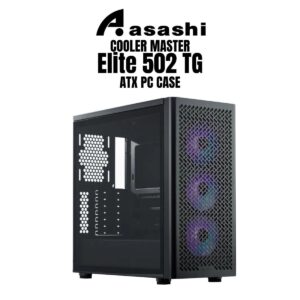 0abee7a9060265f008ff390568ba37fc.jpeg Cooler Master Elite 502 TG ATX PC CASE / CASING (3 x ARGB) - Black / White