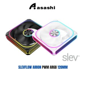 292abe8abf5b71d3782a2e6397c4dbd9.jpeg Slevflow AIRION (Forward | Reverse) PWM ARGB 120mm Fan Black / White