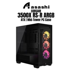 35855447fab1bc3f767cf97b7c1504f9.jpeg CORSAIR 3500X RS-R (Black/White) ARGB Mid-Tower PC Case (RS120R ARGBx3)