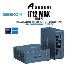 3df90e961a40bdb3391ba9470c791959.jpeg GEEKOM Mini IT12 MAX - Intel Core Ultra 5 125U | 16GB LPDDR5 (Onboard) | 512GB SSD | Wi-Fi 7 BT 5.4 | Windows11 PRO - 3Y