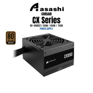 Corsair CX Series CX550 CX650 CX750 80+ Bronze Power Supply (5 Years Warranty) PSU