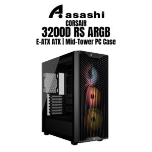 490e62f3ccf573089540d19967a9fbde.jpeg CORSAIR 3200D RS ARGB (Black/White) Mid-Tower PC Case - RS120 ARGB x3
