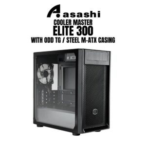 4944df81bb7765355e12754f023a0f8d.jpeg COOLER MASTER Elite 300 With ODD TG/Steel MATX Casing E300-KG5N-S00 TG/E300-KN5N-S00 Steel