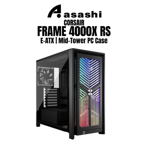 CORSAIR FRAME 4000X RS (BlackWhite) Mid-Tower PC Case - RS120 x4