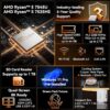GEEKOM Mini A7 - AMD Ryzen 5 7535HS | 16GB DDR5 (Dual-Channel) | 500GB SSD | Wi-Fi 6E BT 5.4 | Windows11 PRO - 3Y