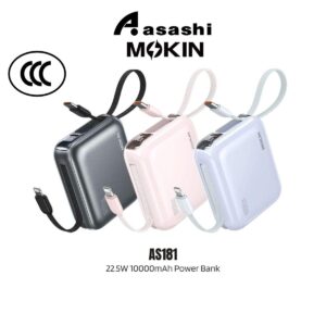 5c1c6e777b15010757d2b5640bc896ff.jpeg (3C Certified) MOKIN AS181 22.5W 10000mAh Power Bank Build-In Type-C LightN Cable
