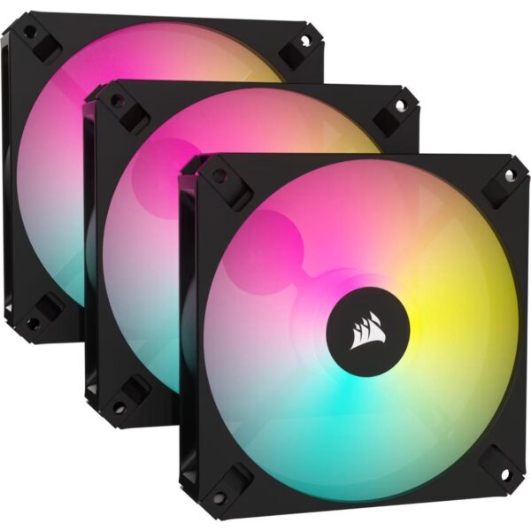 Corsair iCUE AR120 Digital RGB 120mm PWM Fan, Single & Triple, Black & White