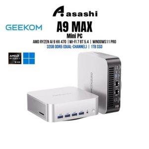 7ccc63e5e01d4a360599c036d9ae20af.jpeg GEEKOM Mini A9 MAX - AMD Ryzen AI 9 HX 470 | 32GB DDR5 (Dual-Channel) | 1TB SSD | Wi-Fi 7 BT 5.4 | Windows11 PRO - 3Y