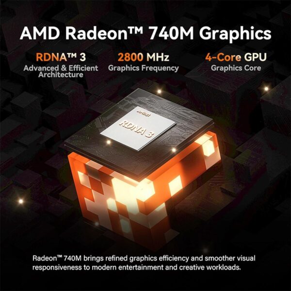 GEEKOM Mini A7 - AMD Ryzen 5 7535HS | 16GB DDR5 (Dual-Channel) | 500GB SSD | Wi-Fi 6E BT 5.4 | Windows11 PRO - 3Y