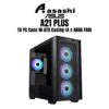 Asus A21 PLUS Mesh Front TG PC Case M-ATX Casing (4 x ARGB FAN) - Black/White
