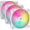 Corsair iCUE AR120 Digital RGB 120mm PWM Fan, Single & Triple, Black & White