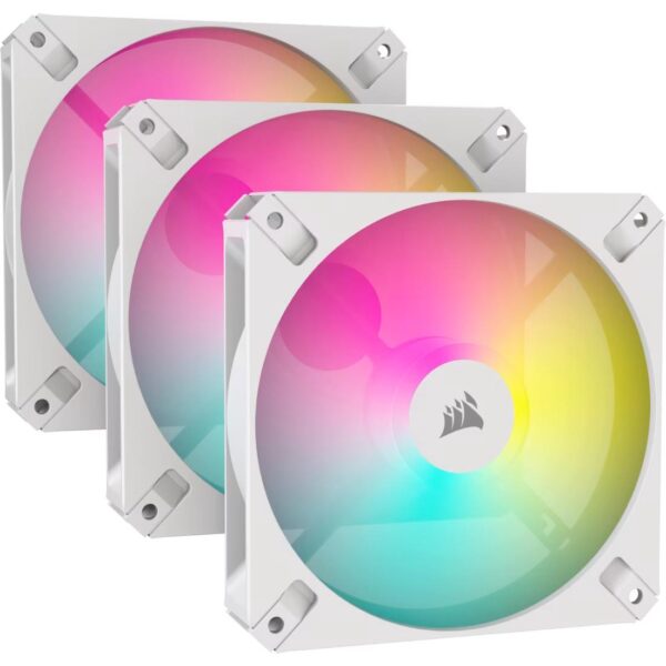 Corsair iCUE AR120 Digital RGB 120mm PWM Fan, Single & Triple, Black & White