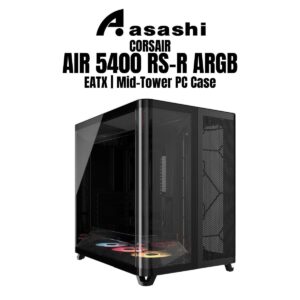 a402c63c690ba52f89ac29d6201777fe.jpeg CORSAIR AIR 5400 RS-R ARGB (Black/White) Triple Chamber Mid-Tower PC Case (RS120R x3)