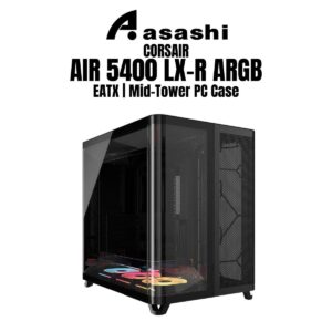 ab8cf75a763d6a7bf4a5707f62d2fd8a.jpeg CORSAIR AIR 5400 LX-R ARGB (Black/White) Triple Chamber Mid-Tower PC Case (LX120R x3)