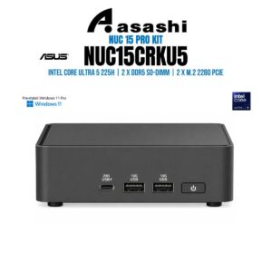 ca6720d702d741dc2badc1ee192c2c83.jpeg ASUS NUC 15 PRO KIT (SLIM CASE) NUC15CRKU5 - Intel Core Ultra 5 225H | INTEL ARC | 2 x DDR5 SO-DIMM | 2 x M.2 2280 PCIe | Intel Wi-Fi 7 BT 5.4 | 3Y