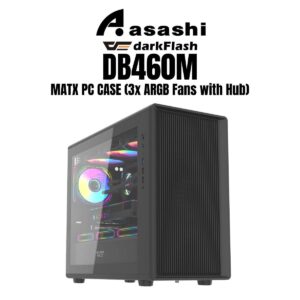 cacefe9b453d760ff787f9a0c3212698.jpeg AIGO DarkFlash DB460M Black | White MATX PC CASE (3x ARGB Fans with Hub)