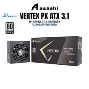 ebcd1bde28c0309d5c1d580eadc79c5e.jpeg SEASONIC VERTEX PX-1000 1000W 80+ Platinum ATX3.1 Full Modular Power Supply (10 Years Warranty)