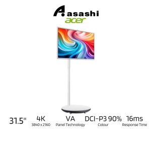 0c52bb179dccd3f6abbc3d4aeca1bf74-1.jpeg Acer CA321QK FREEMOVE 31.5" VA 16ms 4K Android Smart Monitor (HDMI/ /USBx3/ USB-C) Built-in battery (up to 3hrs) WIFI+BT Webcam Built-in SPK Ergostand