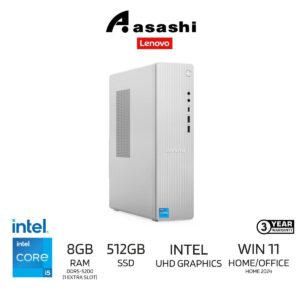 47a35c30b70612481fce7d59371a30d9.jpeg Lenovo IdeaCentre Tower 08IRH9 PC-90XW00ABMI (Intel Core i5-13420H/8GB DDR5-5200 RAM(1 Extra Slot)/512GB SSD/Intel UHD Graphics/Wifi+BT/Keyboard & Mouse/Windows 11 Home/Office Home 2024/3 Year)