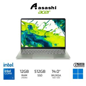 4883cae49a5f79a3be80796fd279e9b0.jpeg Acer Swift Air 14 SFA14-I31-55Q6 / SFA14-I31-589Z Ultrabook (Intel Core 5 320/12GB LDDR5X (No Slot)/512GB SSD/Intel Graphics/14" WUXGA IPS/Win11Home/Office H&S/2 Yrs/Acer Backpack/Sage Green/Pink)