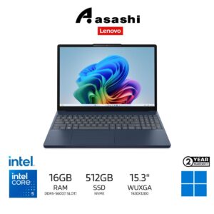 c77b6688383e08b00cd8ae7be3065cc4.jpeg Lenovo IdeaPad Slim 3i 15IWC11 Notebook-83RR00A4MJ (Intel Core 5 320/16GB DDR5-5600(1 Slot)/512GB SSD NVME/Integrated Intel Graphics/15.3" WUXGA IPS/Win11Home/Office Home 2024/2Yr Pre/Backpack/Blue)