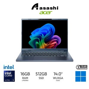 e81b13e6c4fc82527926b8d03f178f2c.jpeg Acer Swift Go 14 Ai SFG14-75-52U9 Ultrabook (Intel Core Ultra 5 226V/16GB LDDR5X (No Slot)/512GB SSD/Intel ARC Graphics/14" WUXGA OLED/Win11Home/Office Home/2 Yrs/Acer Backpack/Blue)-Backlit Keyboard