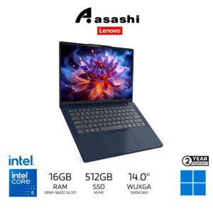 e8b4ba1415d6227ac0b475bfae6cb0c1.jpeg Lenovo IdeaPad Slim 3 14IWC11 Notebook-83RQ002MMJ (Intel Core 5 320/16GB DDR5-5600(1 Slot)/512GB SSD NVME/Integrated Intel Graphics/14" WUXGA IPS/Win11Home/Office Home 2024/2Yr Pre/Backpack/Blue)